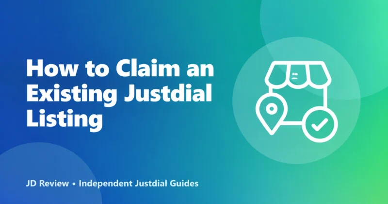 How to Claim an Existing Justdial Listing